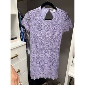 Francesca’s Purple Lilac Lace Mini Dress Miami Cap Sleeve size XS